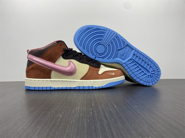 nike sb dunk canvas/mid soft pink-burnt brown dj1173-700