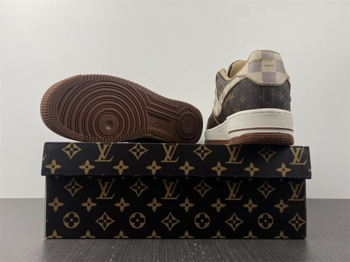nike air force 1 low l**is V*t*n monogram brown damier azur-6a8pyl-001