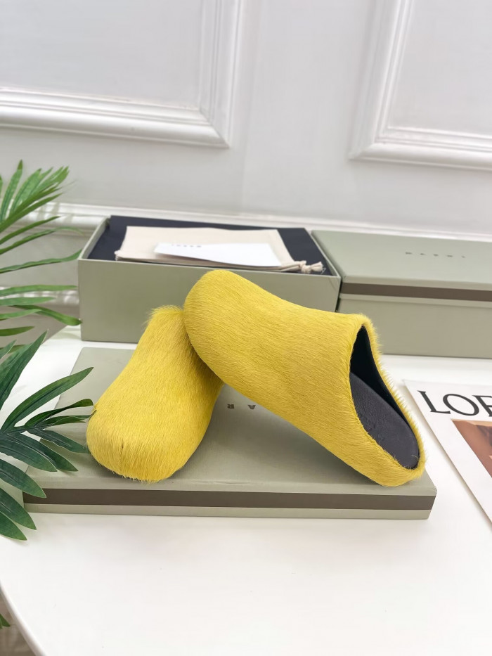 marni mules yellow