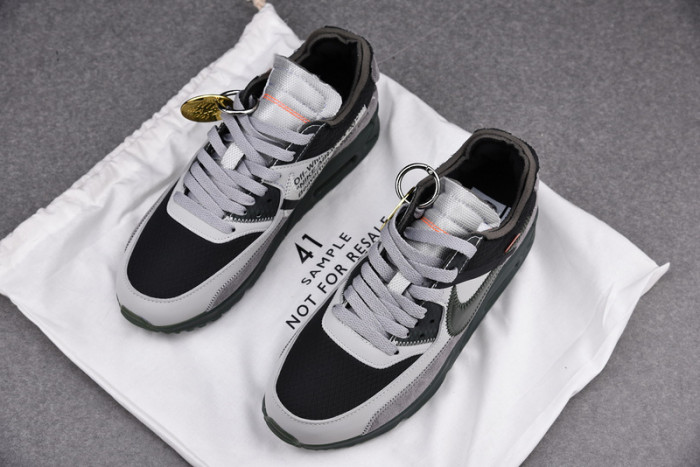 o-w nike air max 90 grey aa7293-002