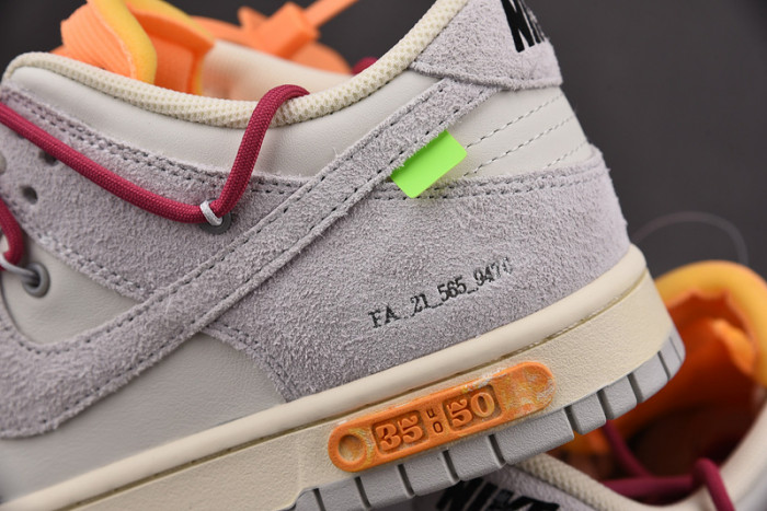 o-w x dunk low “35 of 50” dj0950-114