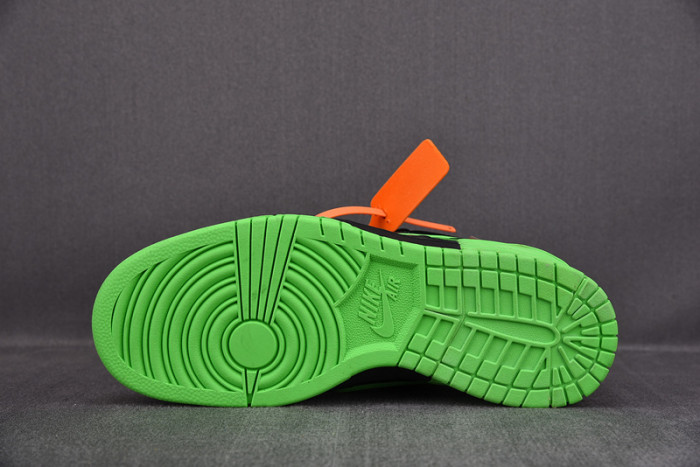 o-w x nike air rubber dunk “green strike” cu6015-001