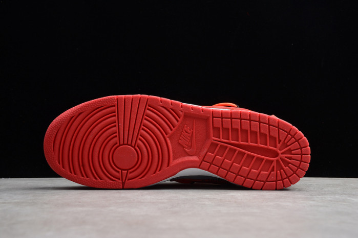 nike dunk low o-w university red ct0856-600