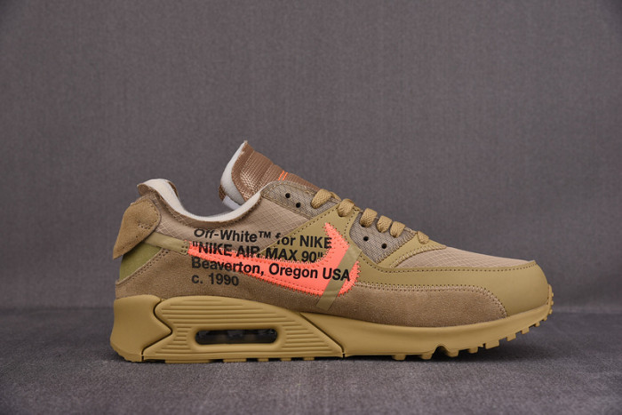 o-w nike air max 90 desert ore aa7293-200