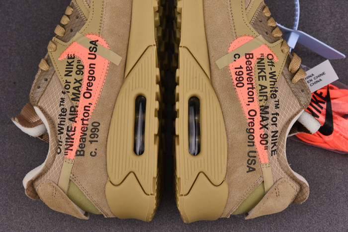 o-w nike air max 90 desert ore aa7293-200