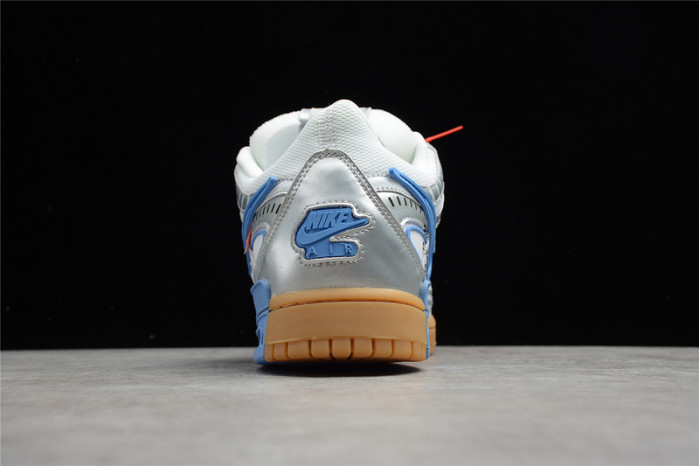 o-w x nike air rubber dunk “university blue” cu6015-100