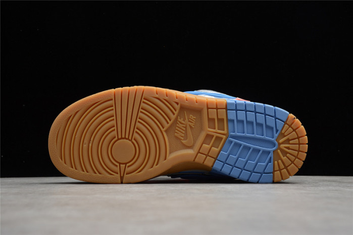 o-w x nike air rubber dunk “university blue” cu6015-100