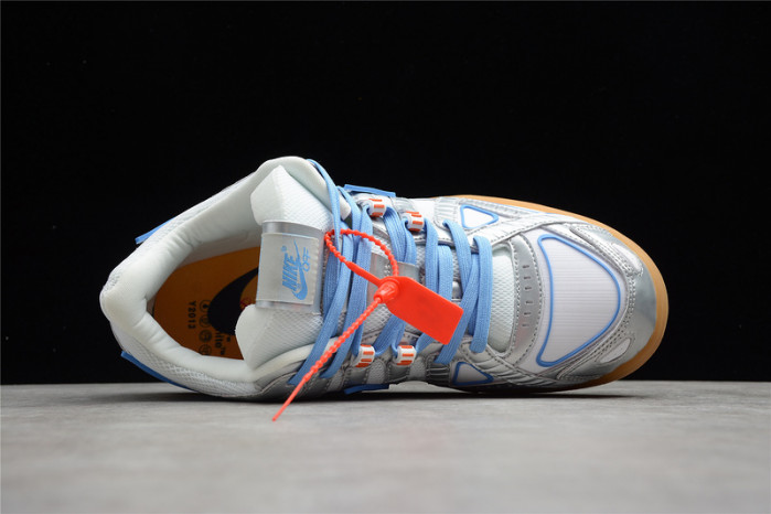 o-w x nike air rubber dunk “university blue” cu6015-100