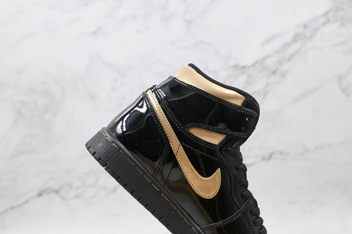 air jordan 1 high og patent ‘black gold’ 555088-032