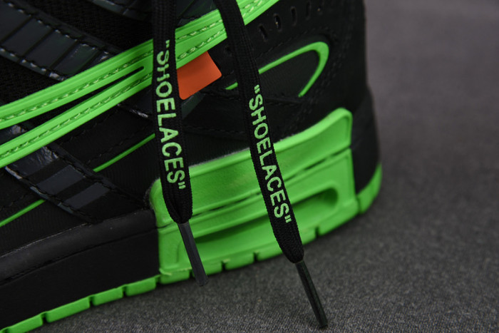 o-w x nike air rubber dunk “green strike” cu6015-001