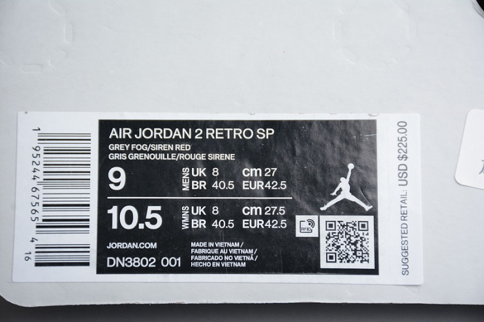 jordan 2 retro sp union grey fog-dn3802-001