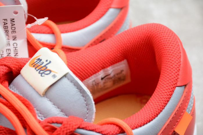 nike dunk low o-w university red ct0856-600