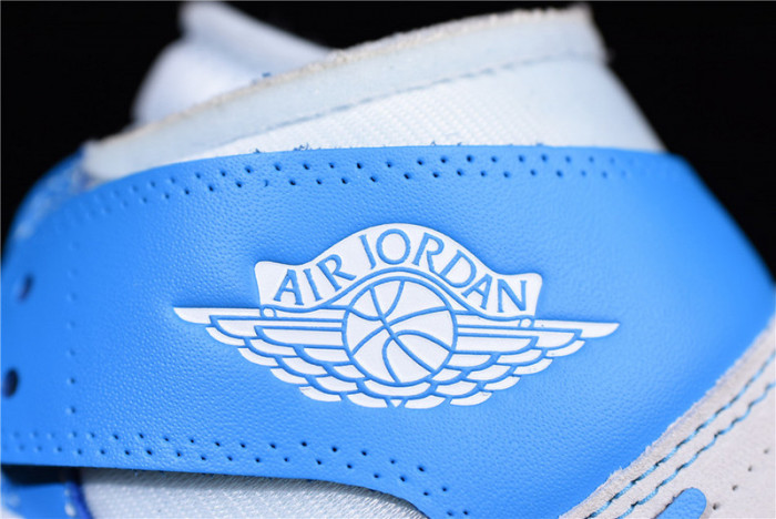 o-w air jordan 1 powder blue unc aq0818-148