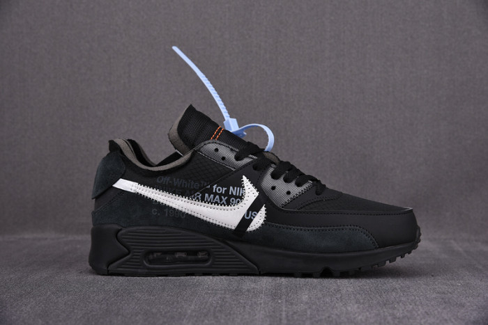 o-w nike air max 90 black aa7293-001