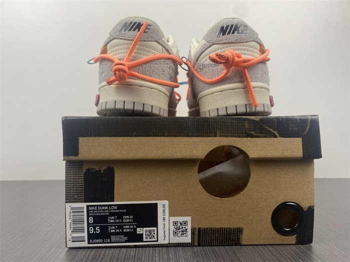 o-w x dunk low “19 of 50” dj0950-119
