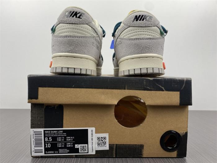 o-w x dunk low “16 of 50” dj0950-111