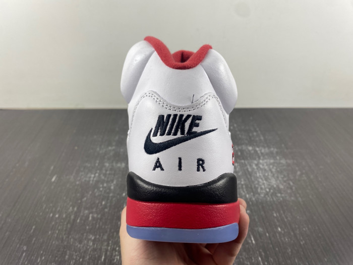jordan 5 retro fire red black tongue -136027-120