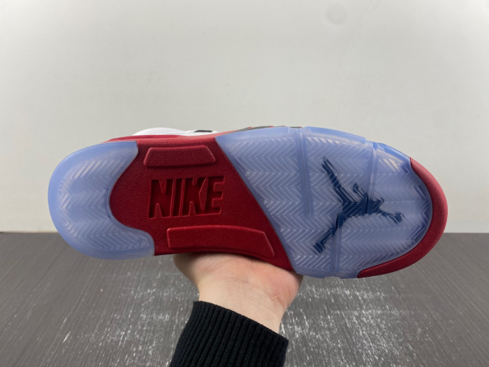 jordan 5 retro fire red black tongue -136027-120
