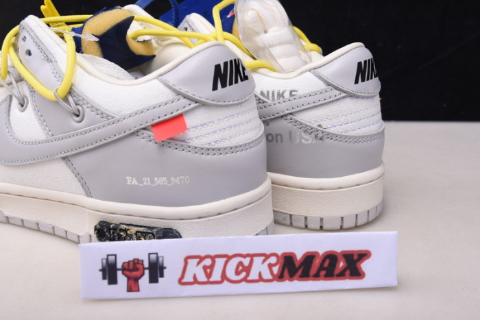 o-w x dunk low “27 of 50” dm1602-120