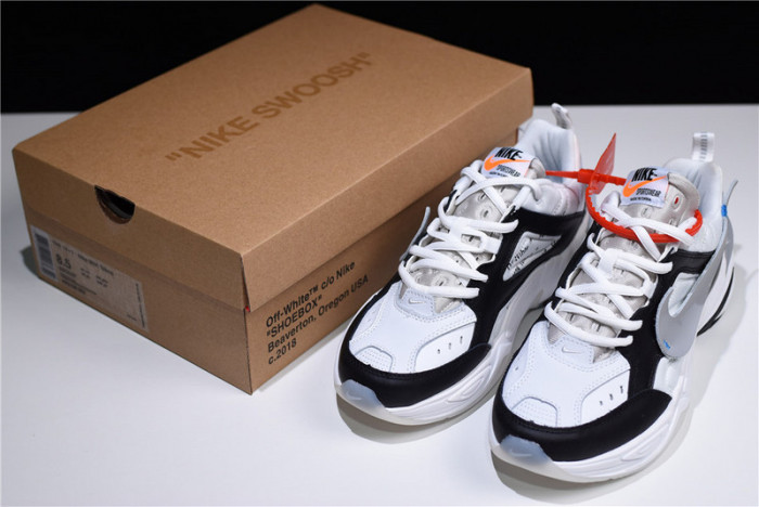 o-w x nike m2k tekno black ,white a03108 062