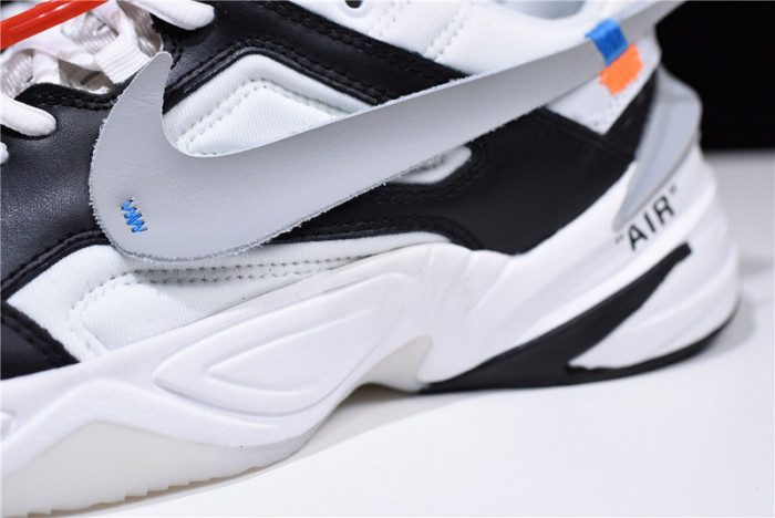 o-w x nike m2k tekno black ,white a03108 062