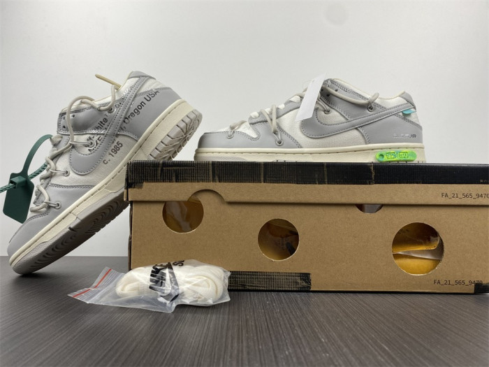 o-w x dunk low “42 of 50” dm1602-117