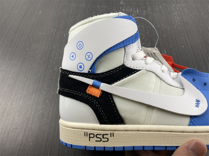 air jordan 1 o-w black white blue-aq0818-168