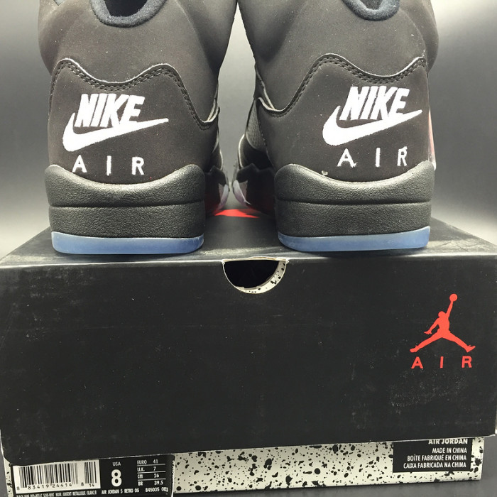 jordan 5 retro black metallic -845035-003
