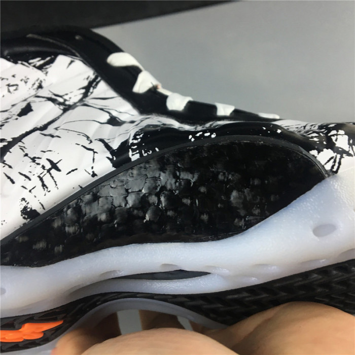 nike air foamposite one black white 314996-013