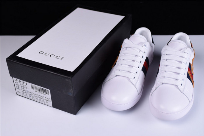 g**i ace embroidered low-top sneaker with loved womens 497090 dope0 9095