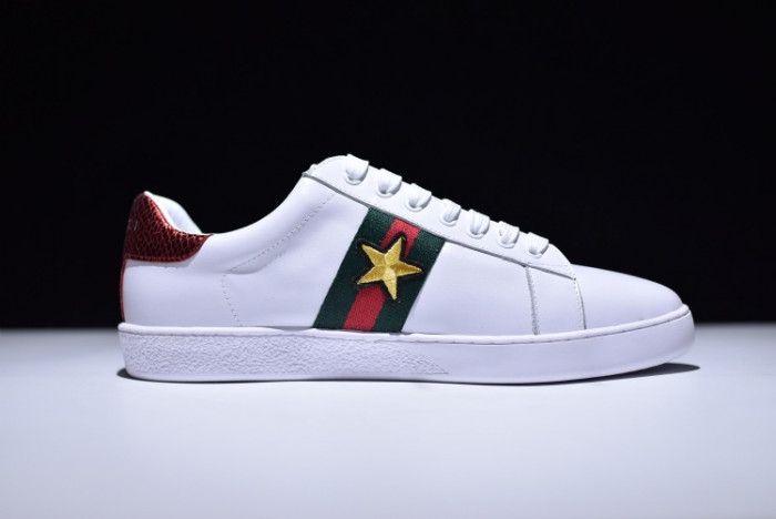 g**i ace embroidered low-top sneaker with ladybird