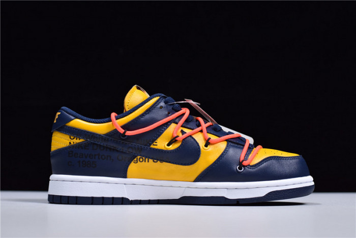 nike dunk low o-w michigan ct0856-700