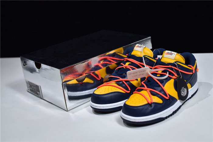 nike dunk low o-w michigan ct0856-700