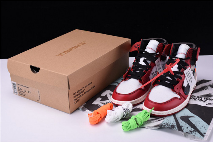 o-w air jordan 1 retro chicago the ten aa3834-101