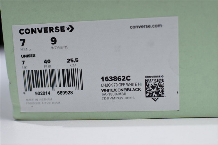 o-w x chuck 70 white converse - 163862c
