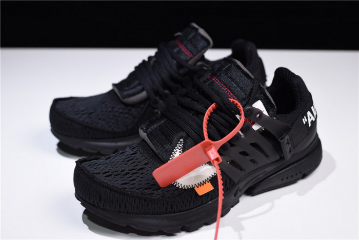 o-w x nike air presto black aa3830-002