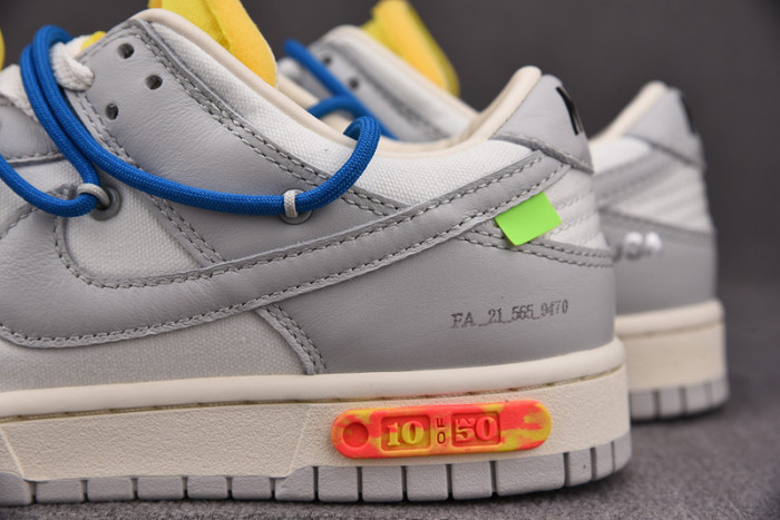 o-w x dunk low “10 of 50” dm1602-112