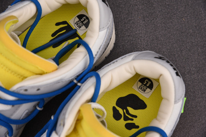 o-w x dunk low “10 of 50” dm1602-112